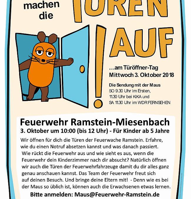 Türen auf – bei uns kommt die Maus