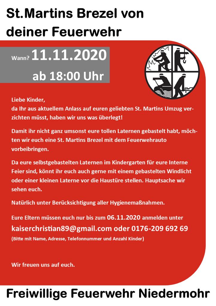 St. Martins Brezel von der Feuerwehr Niedermohr