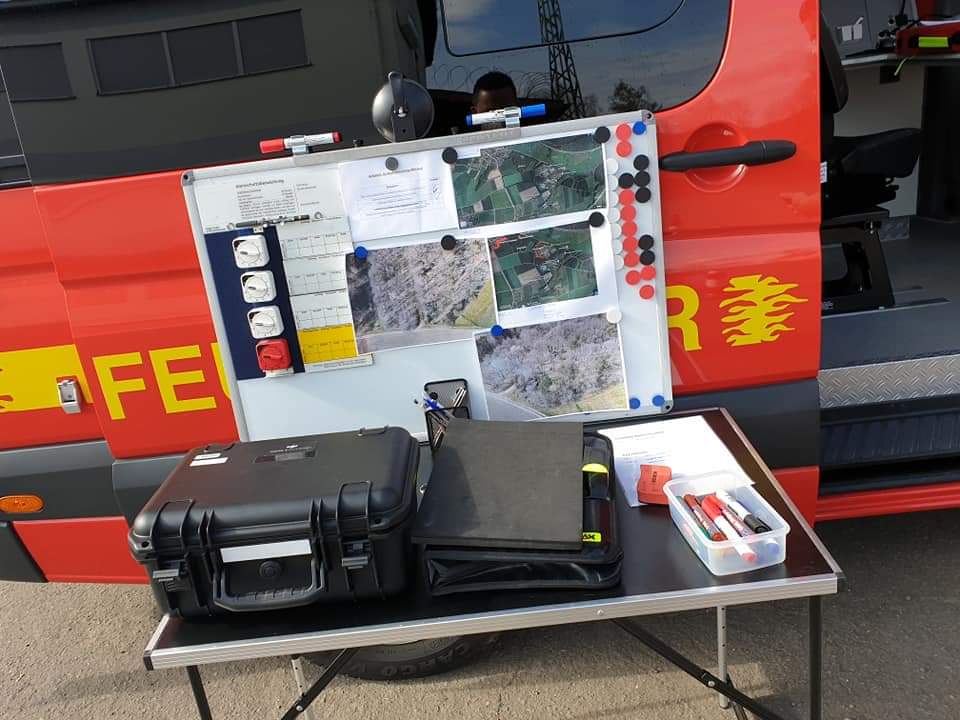 gemeinsame Übung der Drohneneinheiten der Feuerwehr Ramstein-Miesenbach und unserer Freiwillige Feuerwehr Bruchmühlbach-Miesau