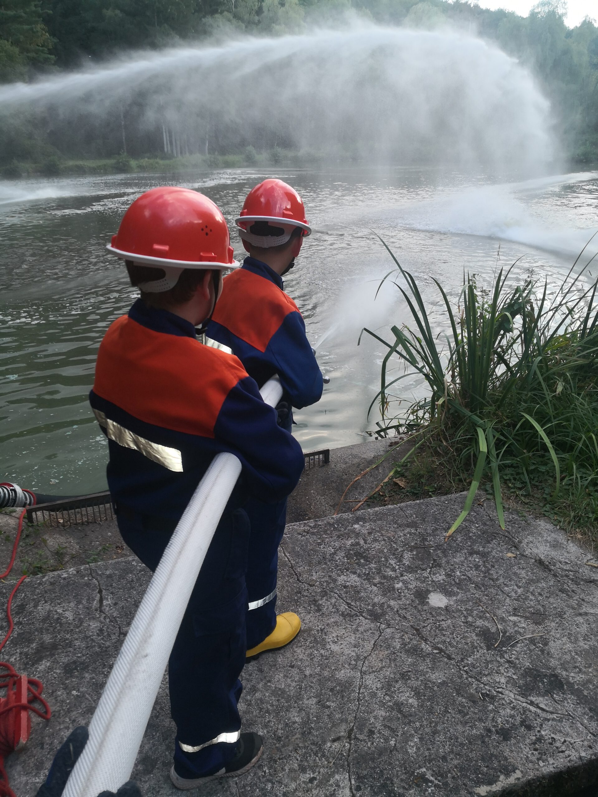 Jugendfeuerwehr rettet Fische vorm Ertrinken