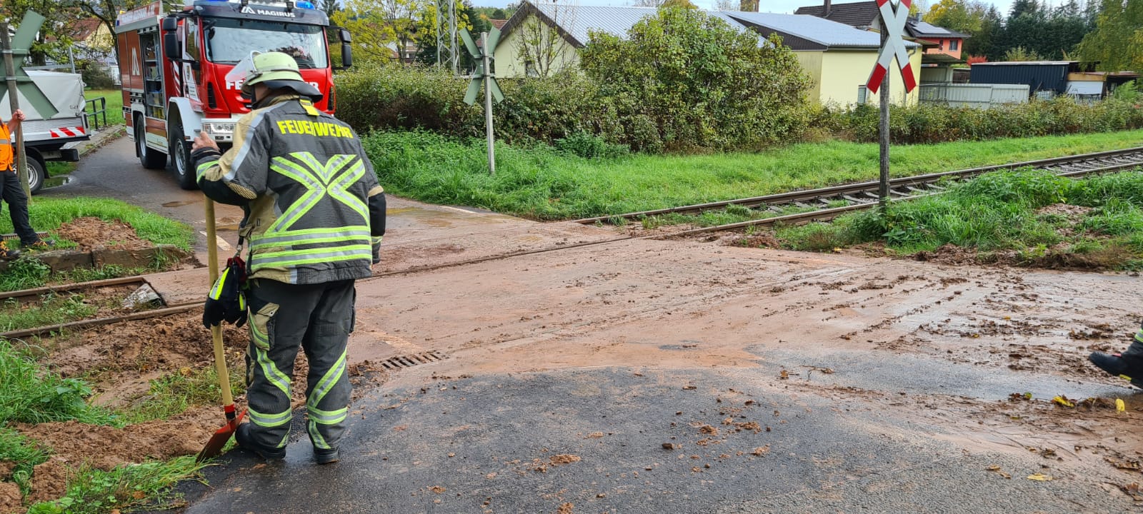 N21 – Obermohr – überschwemmte Bahnstrecke