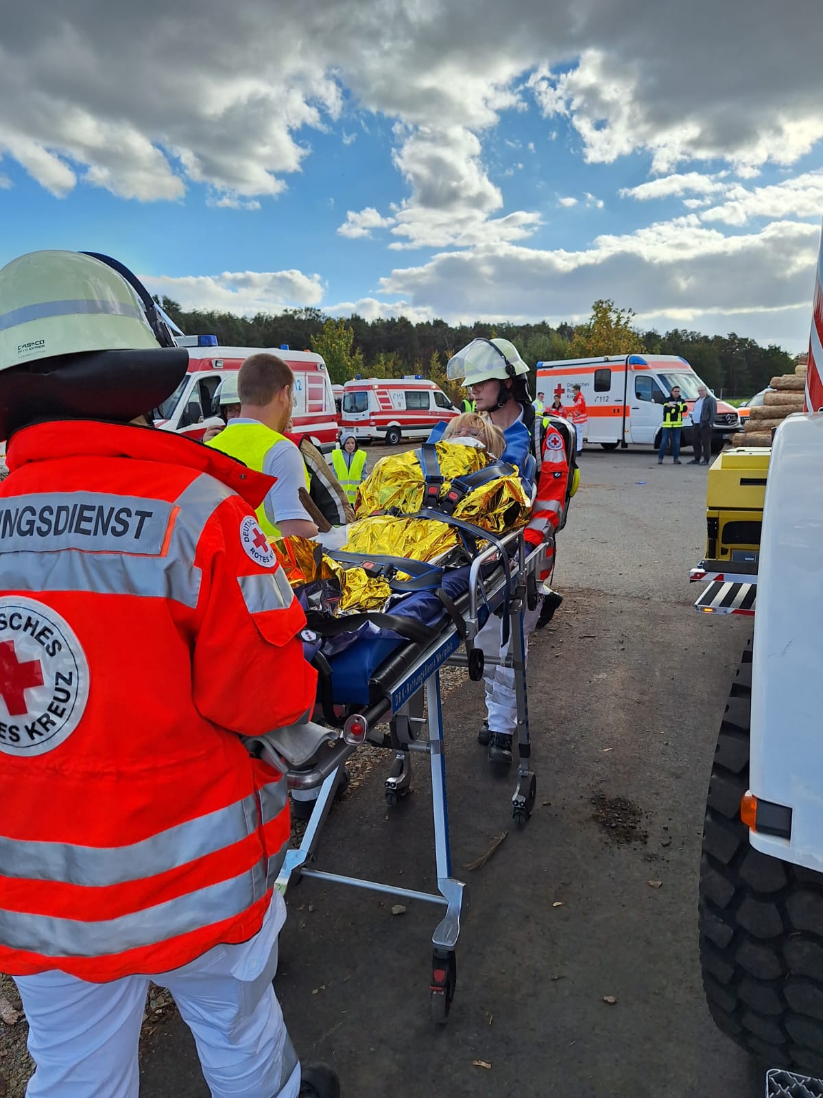 Großübung der Feuerwehr Ramstein