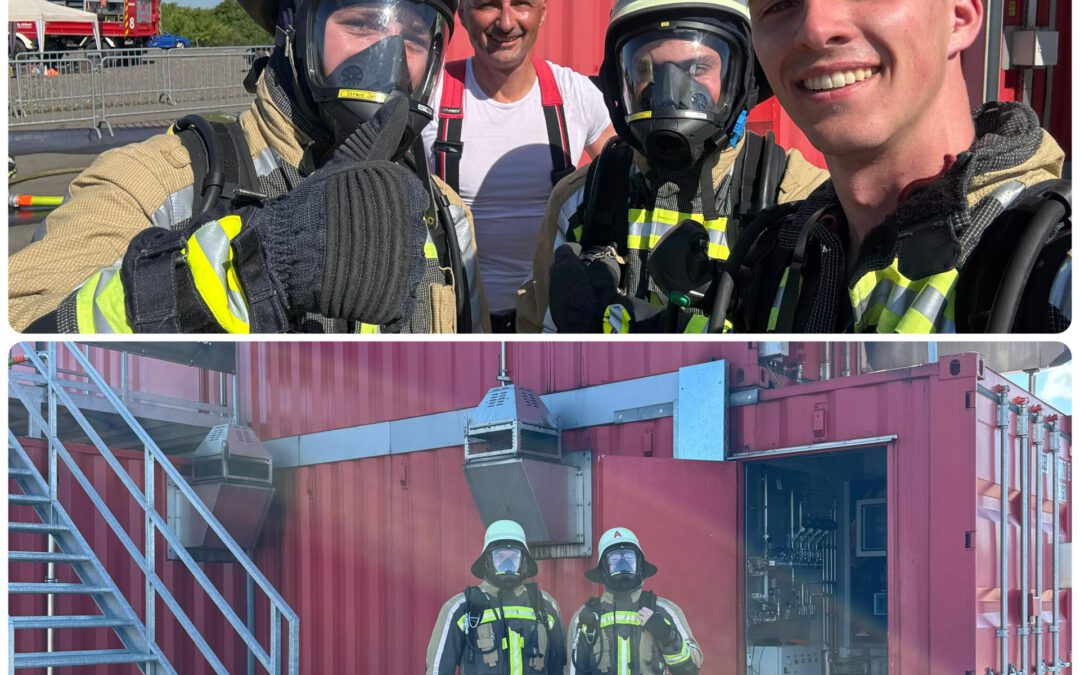 Intensive Heißausbildung bei der Flugplatzfeuerwehr Zweibrücken