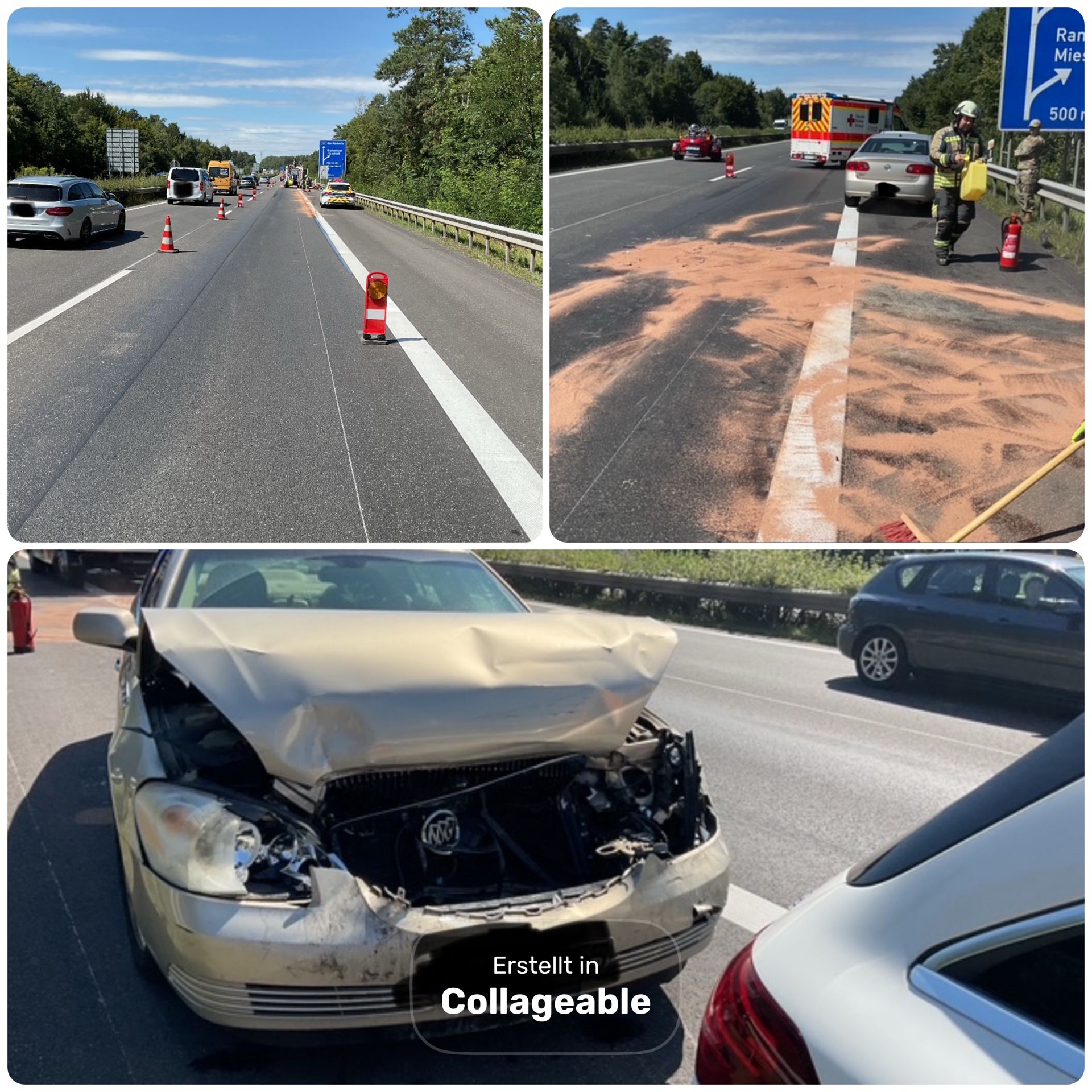 168 – 08.08.2025 – auslaufende Betriebsstoffe nach VU – A62